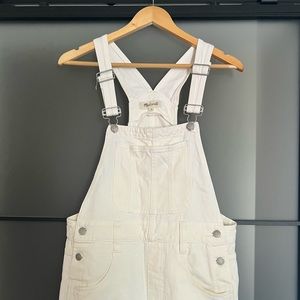 Madewell jean overalls.